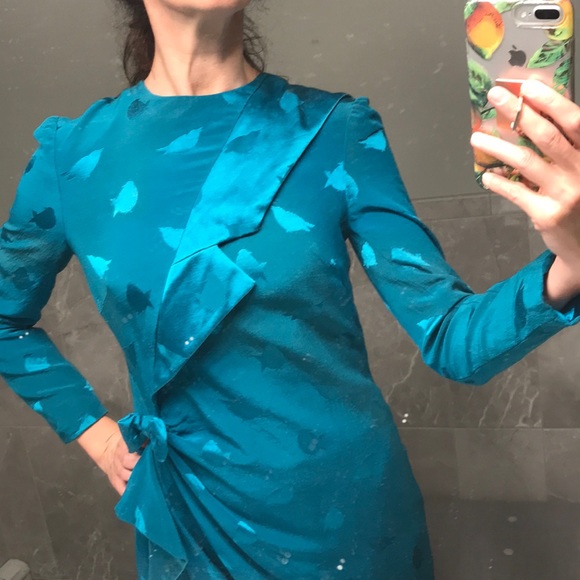 💚 lecoanet hemant vintage silk dress - Picture 3 of 15